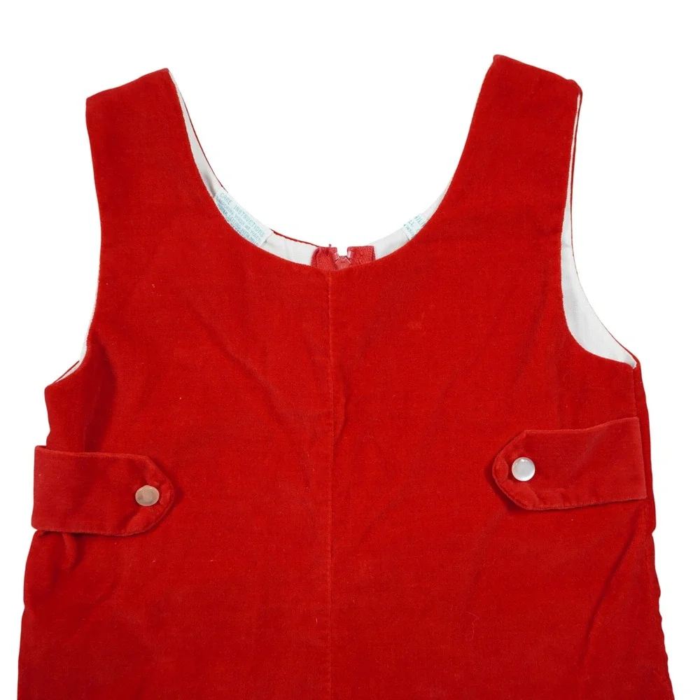 Cherub Vintage Red Velvet Romper Kids Size 18 Months Cotton Holiday Christmas